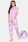 Coucou Woven Printed Pyjama Set - Pink Lady — thumbnail 1